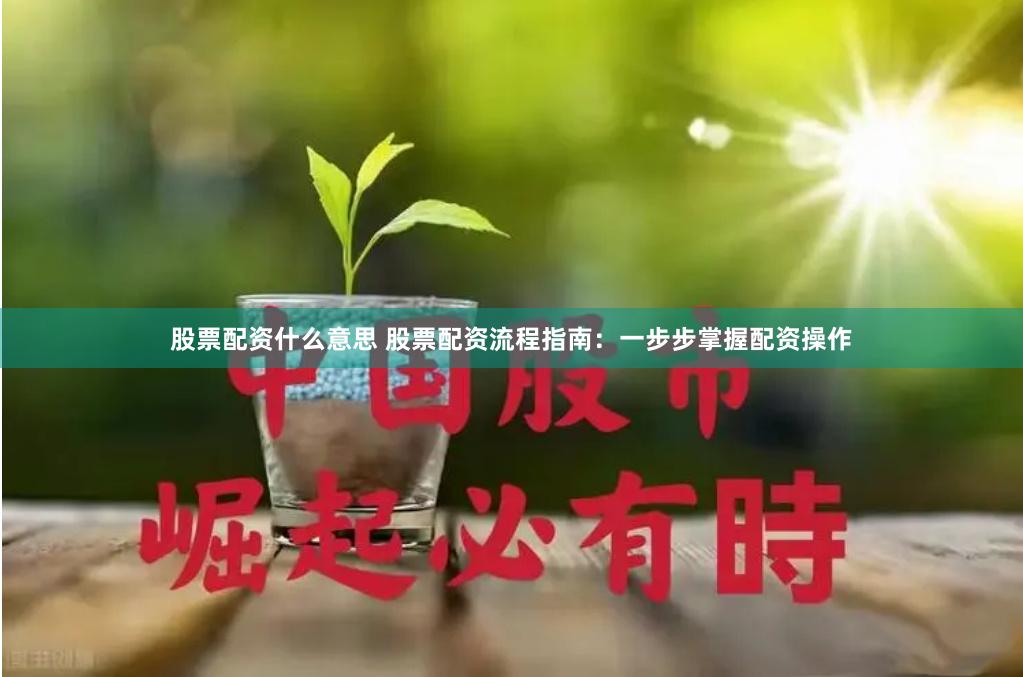 股票配资什么意思 股票配资流程指南：一步步掌握配资操作