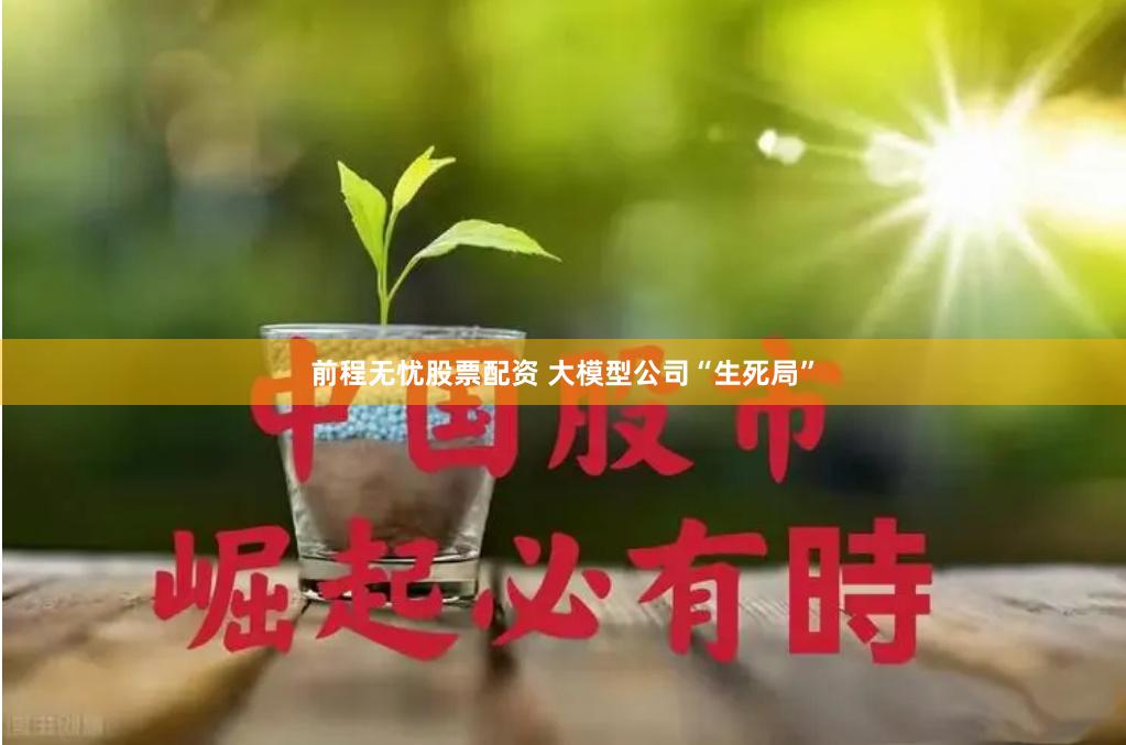 前程无忧股票配资 大模型公司“生死局”