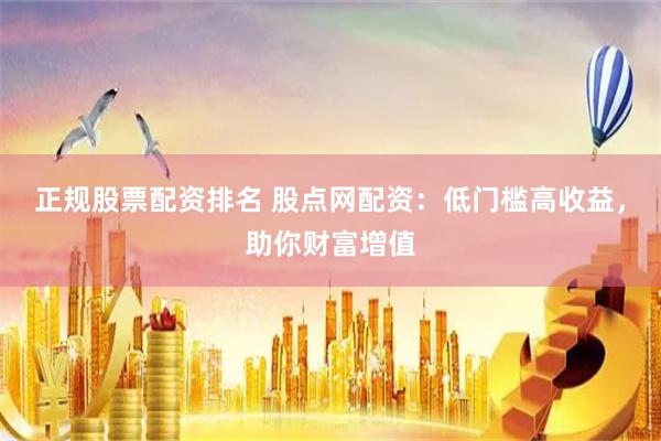 正规股票配资排名 股点网配资：低门槛高收益，助你财富增值