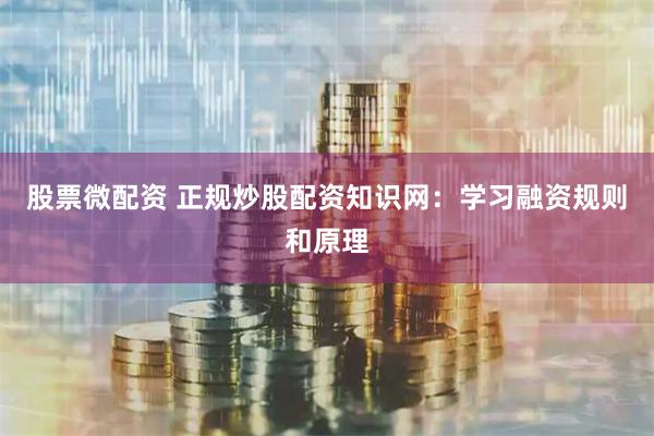 股票微配资 正规炒股配资知识网：学习融资规则和原理